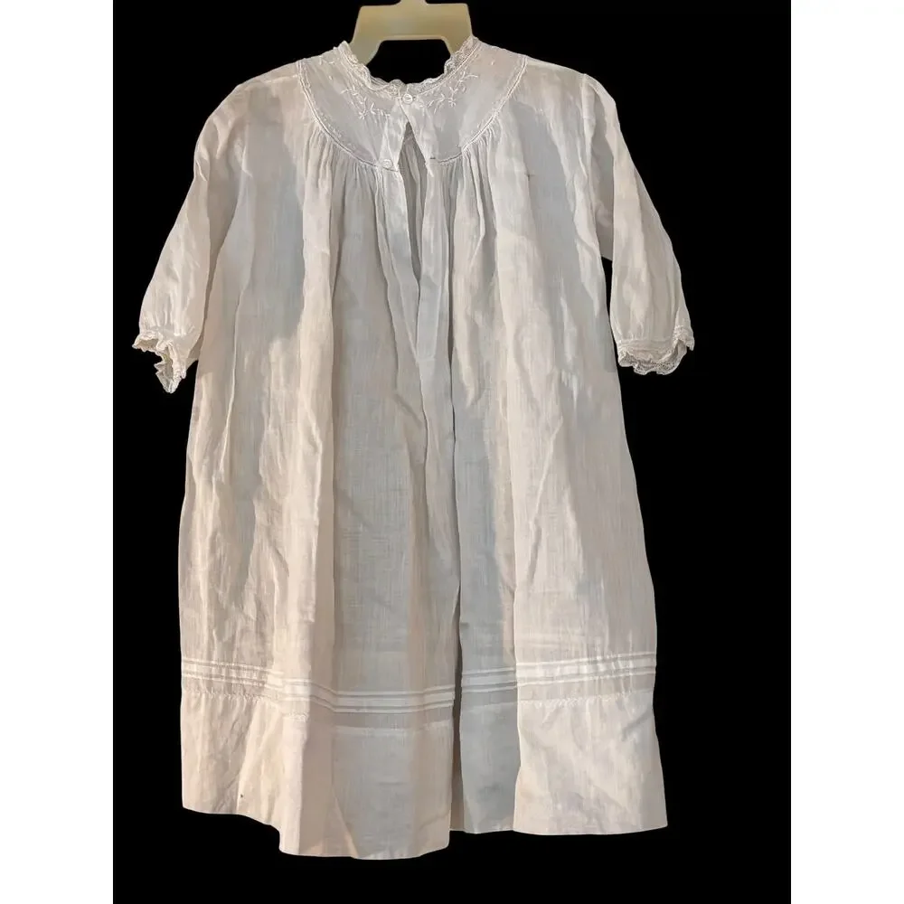Primitive Girls Christening Gown Victorian 25” Bridgerton Aged Cottagecore